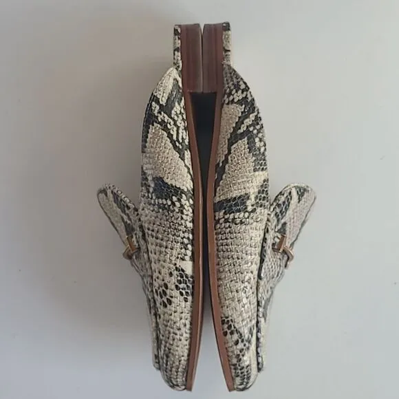 Sam Edelman Laurna Multi Pacific Snake Print Flats Mules Leather 7.5 Wide