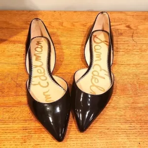 Sam Edelman Rooney Black Patent leather slingback flats women's sz 7M/37