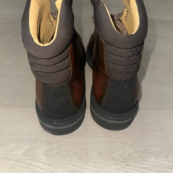 Santoni Everest Men's Brown Leather Hiking Boots