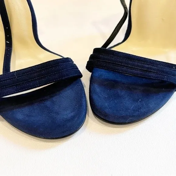 Sarah Flint Perfect Sandals 100mm Size 40 Navy Suede
