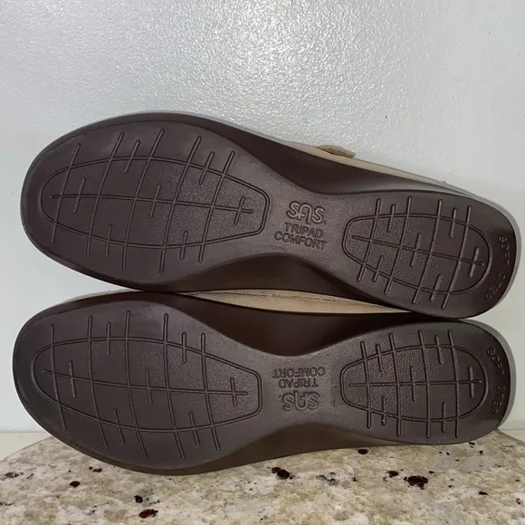 SAS Roamer EZ Strap Leather Orthopedic Comfort Walking Shoe Sage Women’s Size 7