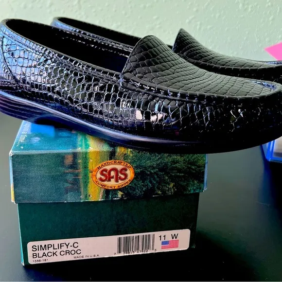 SAS Simplify - Everyday Croc Black Loafer - 11 Wide