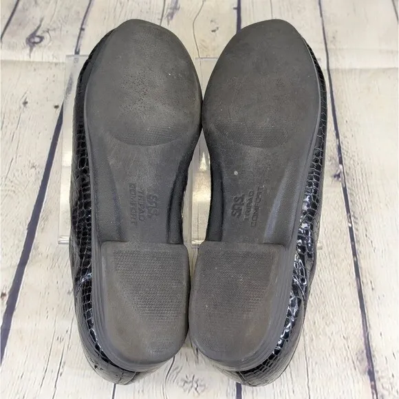 SAS Simplify Everyday Crocodile Embossed Leather Moccasin Loafers