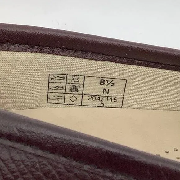 SAS Size 8.5N Antique Wine Simplify Loafers Slip On Leather Moccasin M26-3