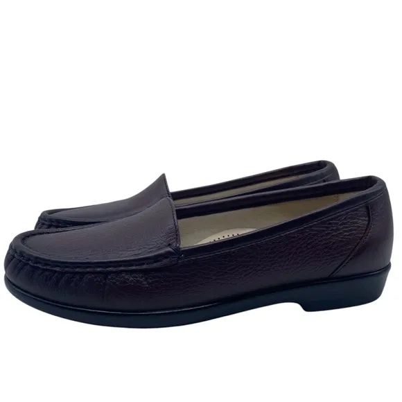 SAS Womens Shoes Simplify Loafers Sz 7.5 Medium Brown Antique Wine Flats Padded