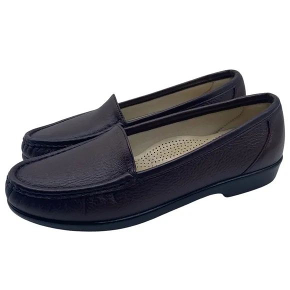 SAS Womens Shoes Simplify Loafers Sz 7.5 Medium Brown Antique Wine Flats Padded