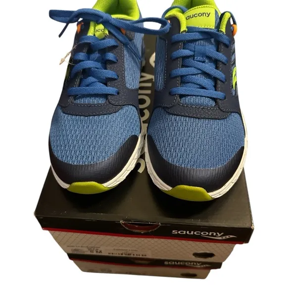 Saucony Blue and Green Sneakers