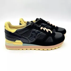 Saucony Shadow Original Sneakers Retro Women's Size 9.5 Black/Yellow