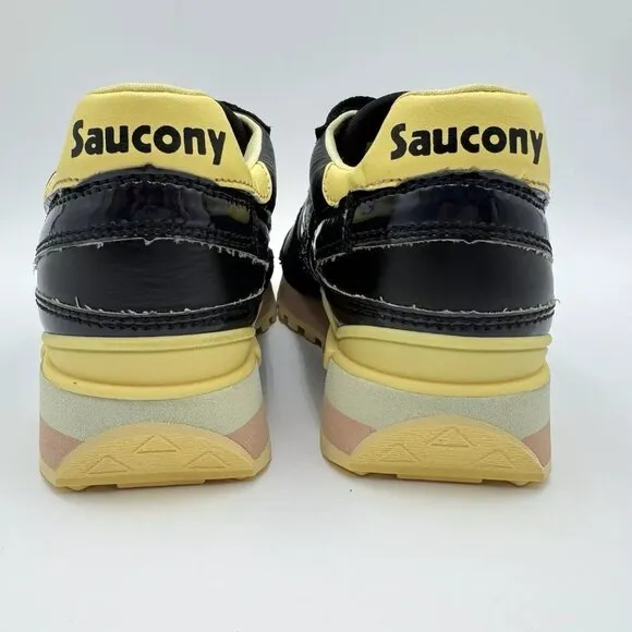 Saucony Shadow Original Sneakers Retro Women's Size 9.5 Black/Yellow