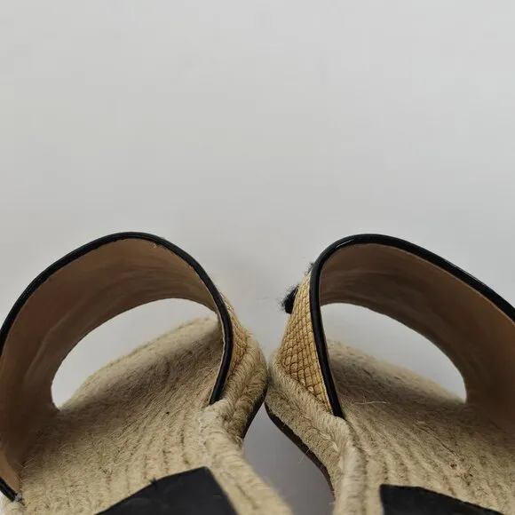 SCHUTZ Women's Sun Sun Rafia Emilien Slide Slip On Sandals Women Size 8.5 B
