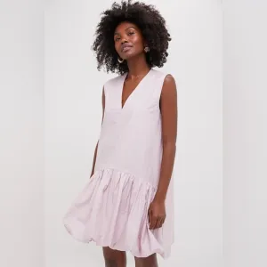 SEA NEW YORK Lilac Emmet Poplin Bubble Tank Dress