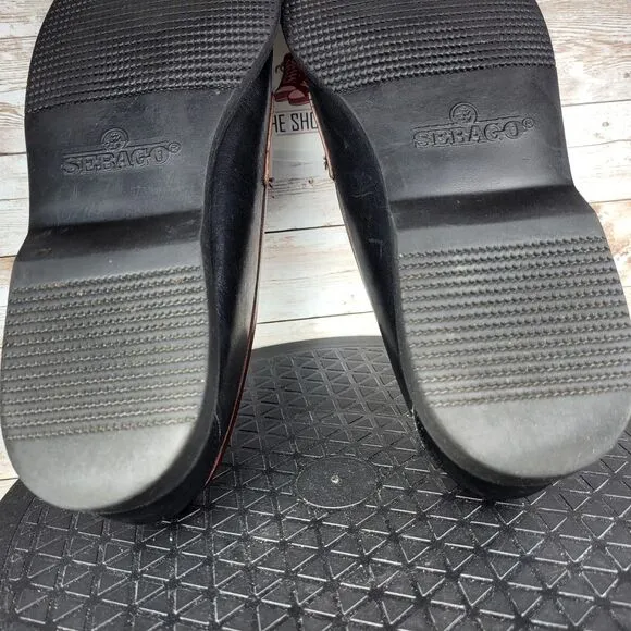 Sebago Lites Men’s Size 9.5 Black Leather Loafers Shoes with Tassels Made In USA