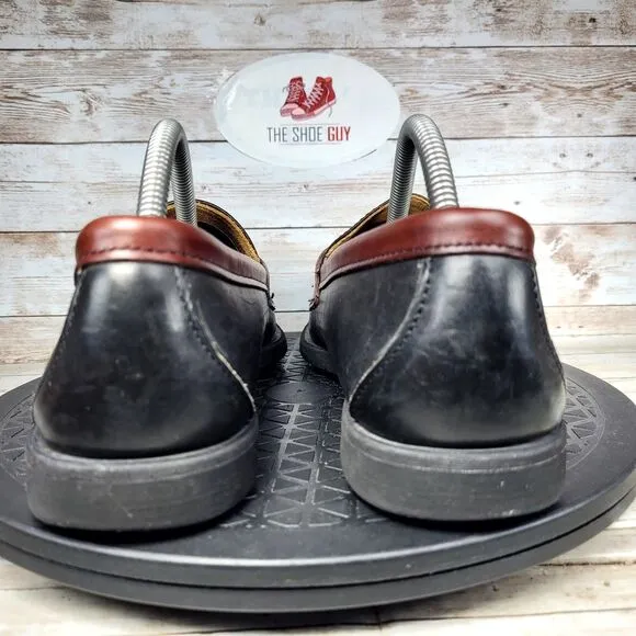 Sebago Lites Men’s Size 9.5 Black Leather Loafers Shoes with Tassels Made In USA