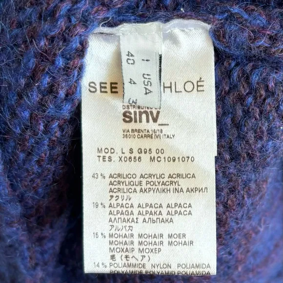 See By Chloé | Alpaca and Mohair Pullover Sweater | Size 4 (IT 40)