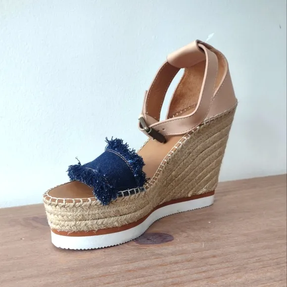 See By Chloé Glyn fringed wedge espadrille wedge sandals nwob 10.5