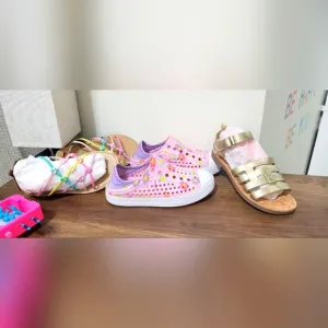 Set of 3 Toddler girl summer shoes size 11c