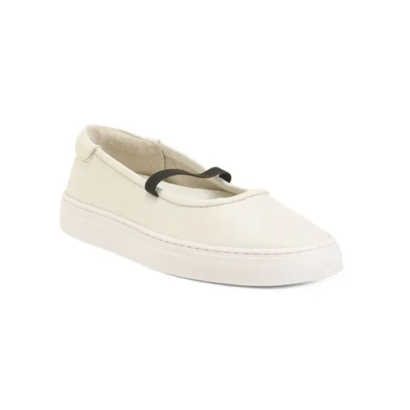 SEYCHELLES White Leather Moon Child Slip On Flats
