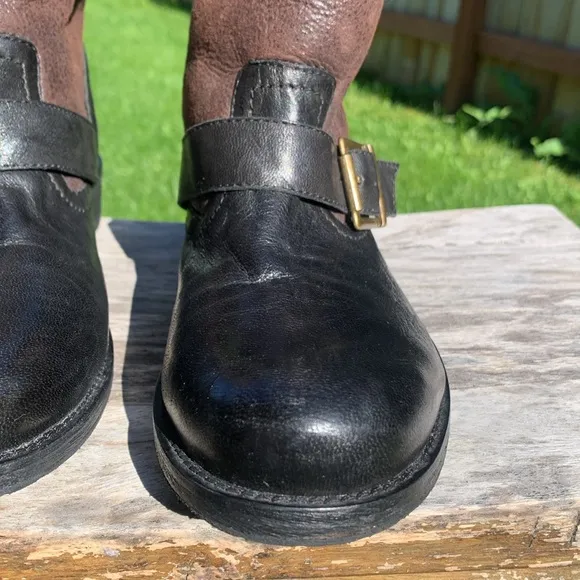 Shearling Lined Moto Boots TRASK Brenna