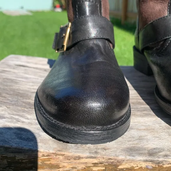 Shearling Lined Moto Boots TRASK Brenna