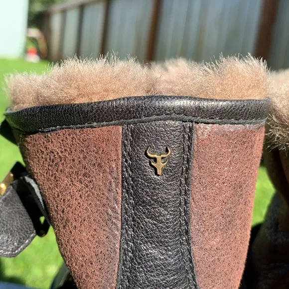 Shearling Lined Moto Boots TRASK Brenna