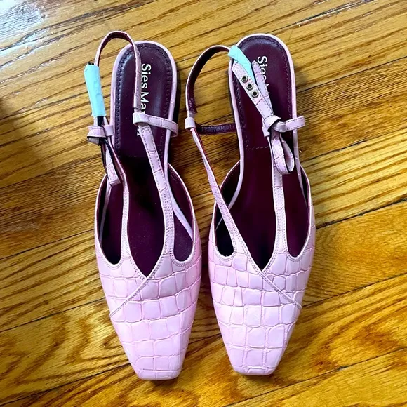 Sies Marjan Anika patent croc flats, brand new with original box!