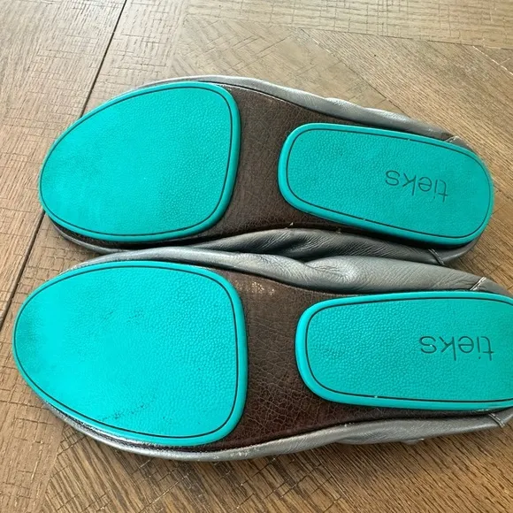 Silver Ballet Flats
