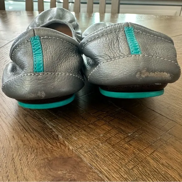 Silver Ballet Flats