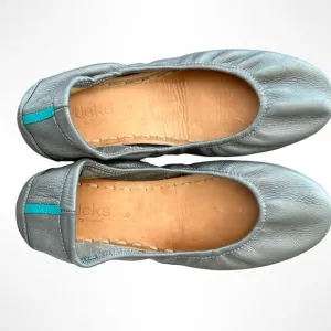 Silver Ballet Flats