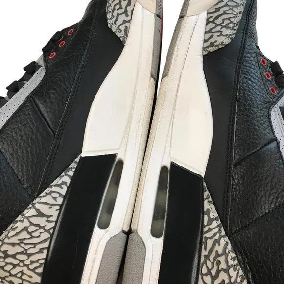 SIZE 10 - 2018 AIR JORDAN 3 RETRO OG BLACK CEMENT BC3 III NIKE TRAVIS 854262-001