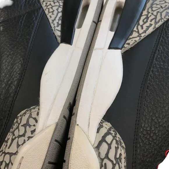 SIZE 10 - 2018 AIR JORDAN 3 RETRO OG BLACK CEMENT BC3 III NIKE TRAVIS 854262-001