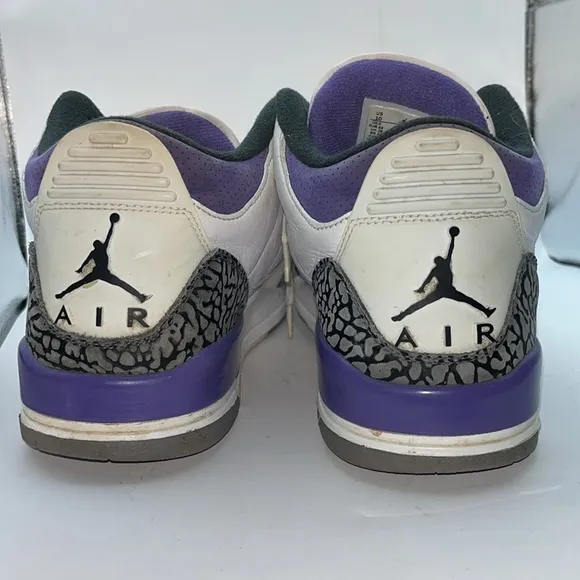 Size 10 - Jordan 3 Retro Mid Dark Iris White Leather Grey Suede (CT8532-105)