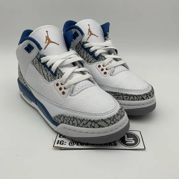 Size 5.5yY (GS) - Jordan 3 Retro Mid Washington Wizards. (DM0967-148)
