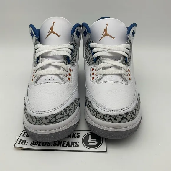 Size 5.5yY (GS) - Jordan 3 Retro Mid Washington Wizards. (DM0967-148)