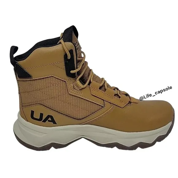 Size 6Y Under Armour Stellar‎ G2 6&quot; Tactical Boots Hiking Brown Outdoor Boys New