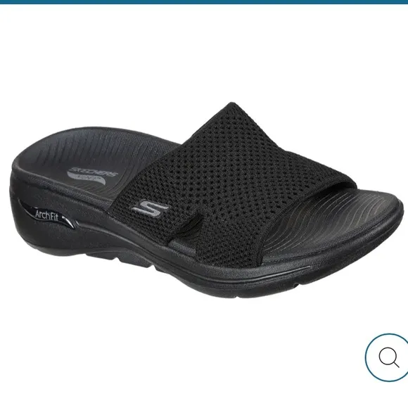 Skechers Black Arch Fit Slide Sandals