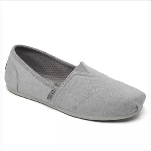 SKECHERS BOBS GRAY CASUAL FLATS