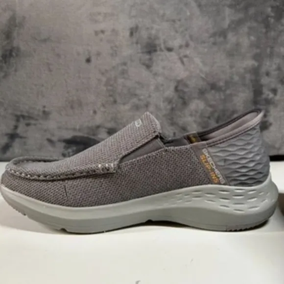 Skechers Slip-Ins Parson Relaxed Fit Moccasin‎ Loafers Comfort Shoes Gray Mens 8