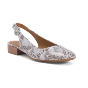 SOFFT Silver Suede And Leather Endora Comfort Slingback Ballet Flats NWT