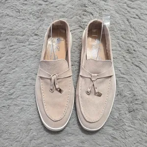 Soft suede cream blush lightweight loafers