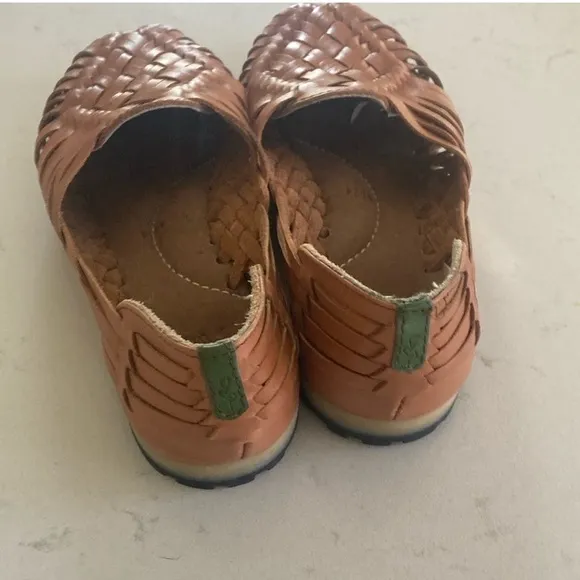 SOLS European Brown Woven Leather Soft Padded hurricane Size 9
