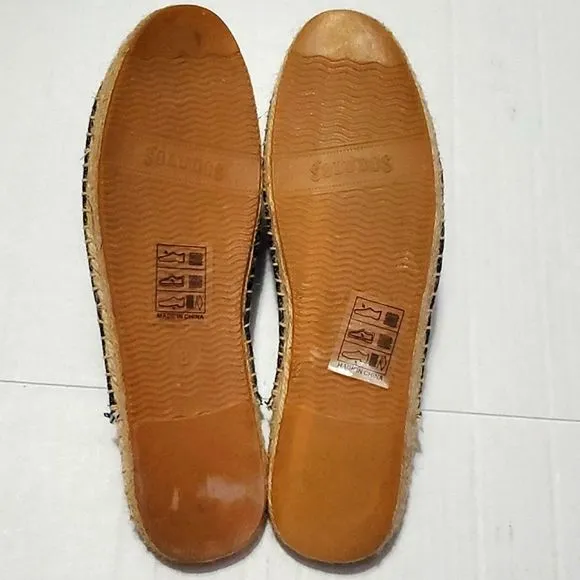 Soludos Lockhart Denim Colorful Fire Flame Embroidery Boho Summer Espadrilles