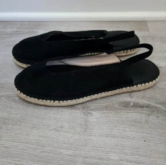 Something Navy Black Felix Espadrille Slingback Sandals