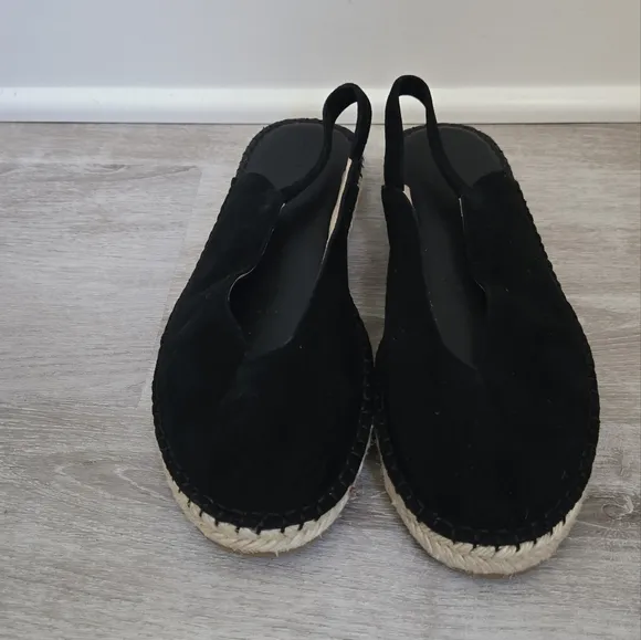 Something Navy Black Felix Espadrille Slingback Sandals