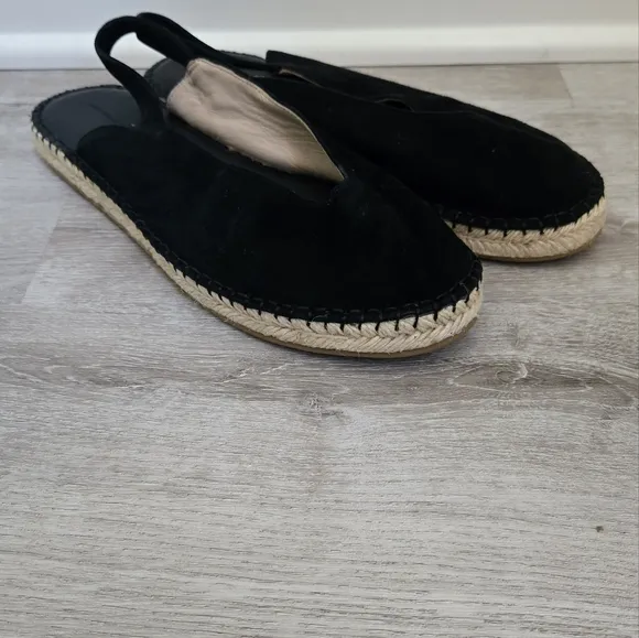 Something Navy Black Felix Espadrille Slingback Sandals