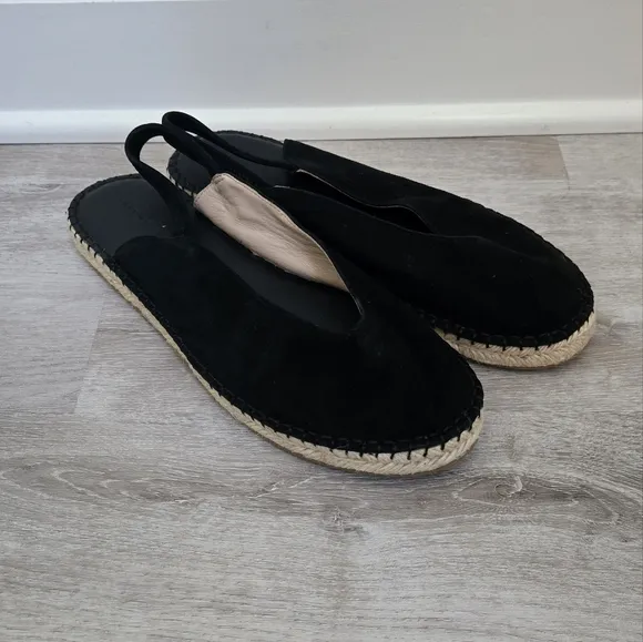 Something Navy Black Felix Espadrille Slingback Sandals