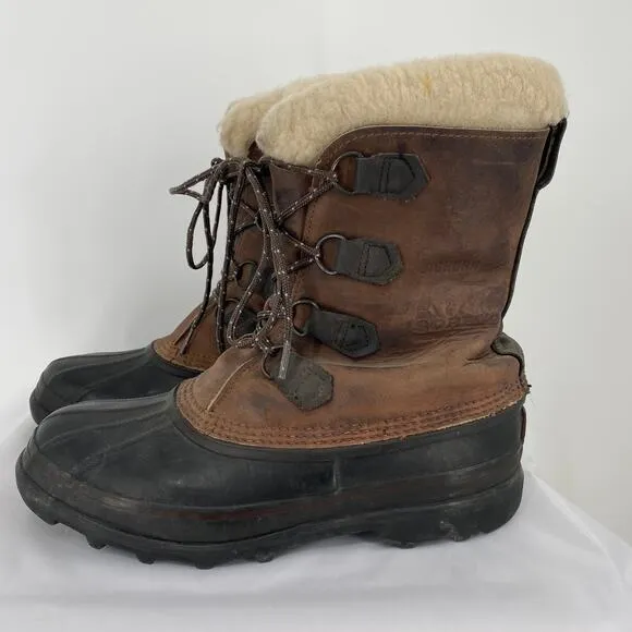 Sorel Bighorn Leather Snow Boots Size 9