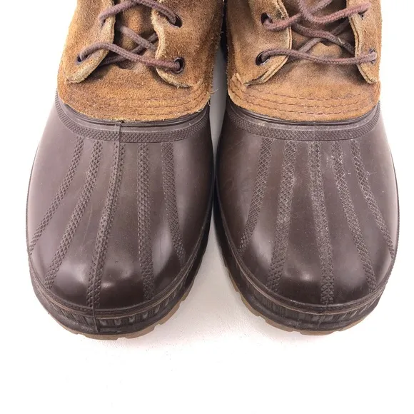 Sorel Brown Leather Waterproof Winter Snow Boots 9
