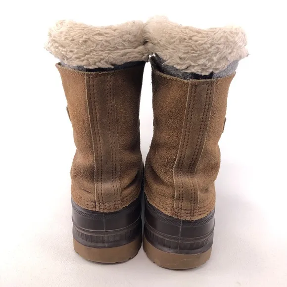 Sorel Brown Leather Waterproof Winter Snow Boots 9