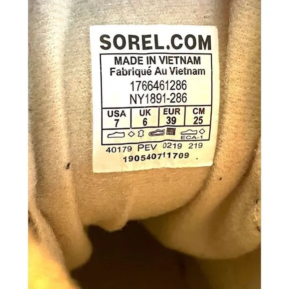 Sorel Cheyanne II Lace Waterproof Winter Snow Boots Youth SZ 7 Front Laces Lined