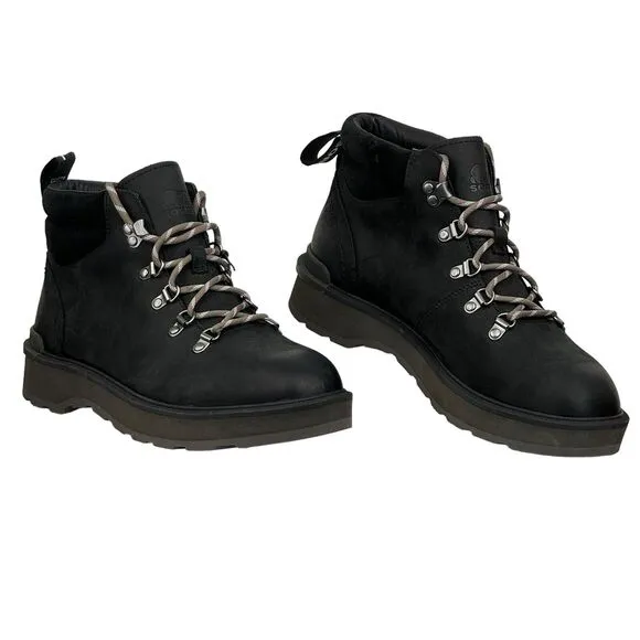 Sorel Hi Line Hiking Boot Women's SZ 10.5 Black Suede Leather NEW Athletic Chunk